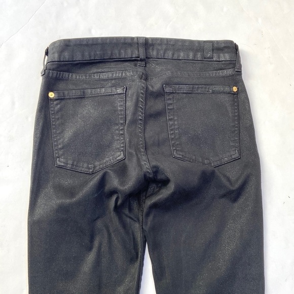 7 For All Mankind Black Coated Jeans - Picture 8 of 10